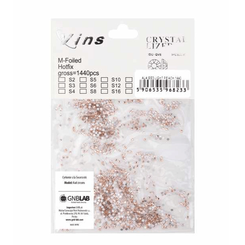 Crystals Light Peach, ss3, 1440 pcs