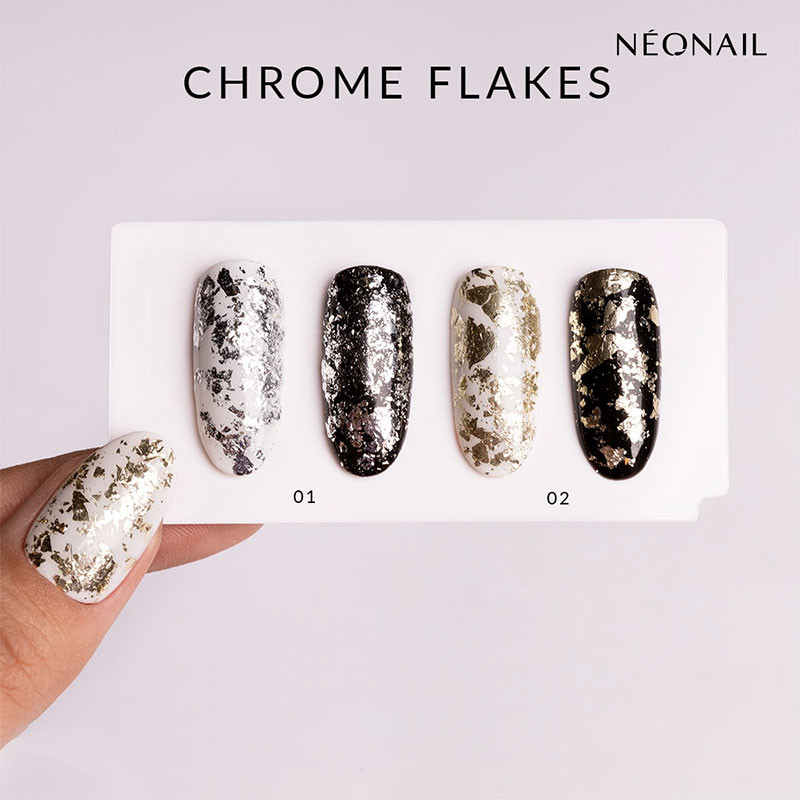 NeoNail Chrome Flakes Efect - 01, 0,5 g