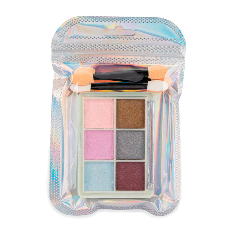 Nail powder, mirror effect, palette 6 colors, No. 1