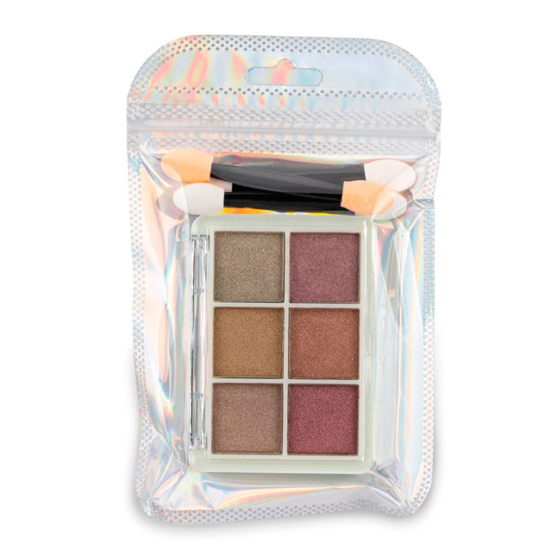 Nail powder, mirror effect, palette 6 colors, No. 3