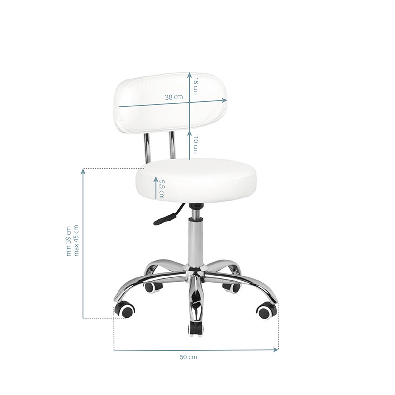 Cosmetic stool for pedicure a-007 white