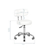 Cosmetic stool for pedicure a-007 white