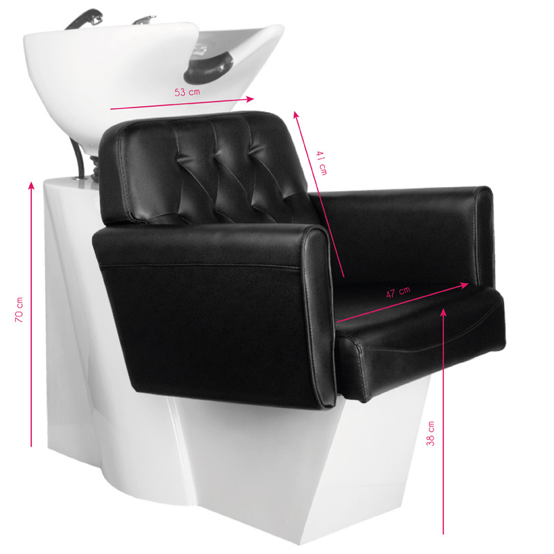 Gabbiano hair wash unit Hamburg black