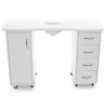 Desk 2027 white two cabinets with an absorber
