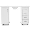 Desk 2027 white two cabinets with an absorber