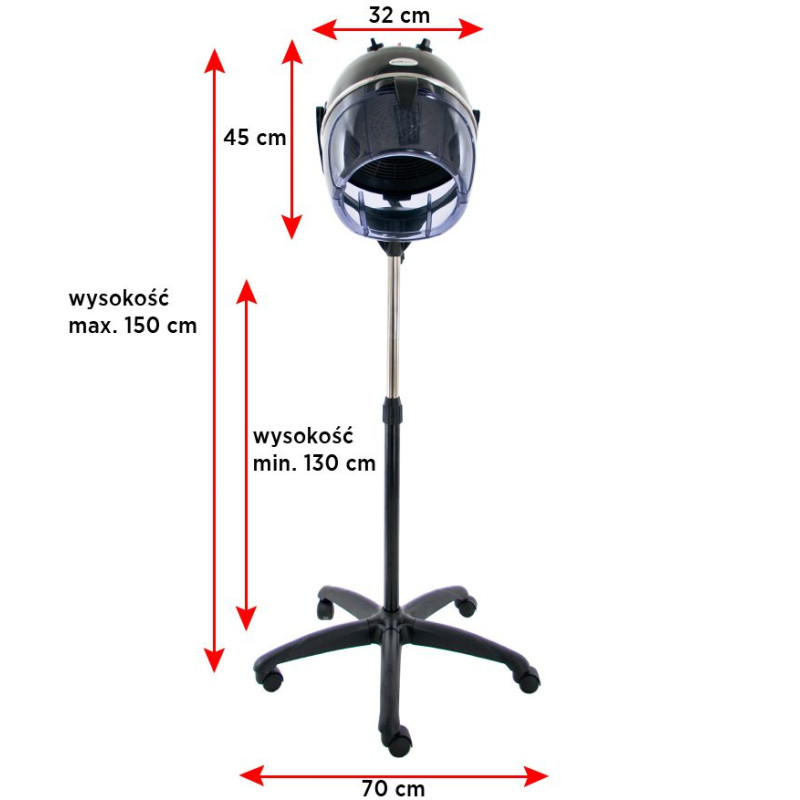 Gabbiano standing dryer li-202s two speeds black