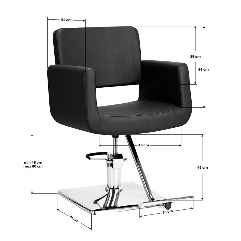 Gabbiano Helsinki black hairdressing chair