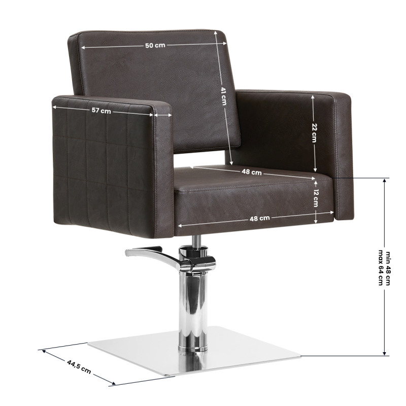 Gabbiano Ankara hairdressing chair brown