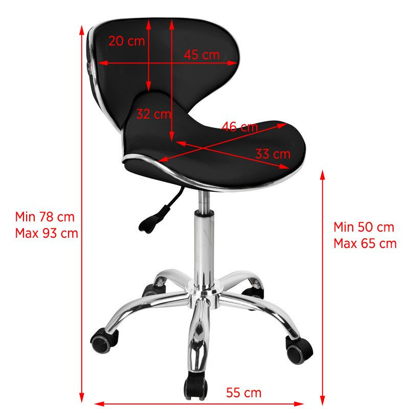 Gabbiano cosmetic stool q-4599 black