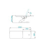 Electric bed for massage azzurro 808 2 pot. White