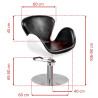Gabbiano black and white barber chair amsterdam