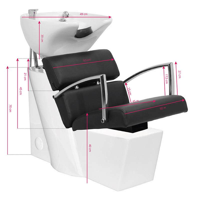 Gabbiano hairdresser wash unit Brussels black