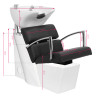 Gabbiano hairdresser wash unit Brussels black