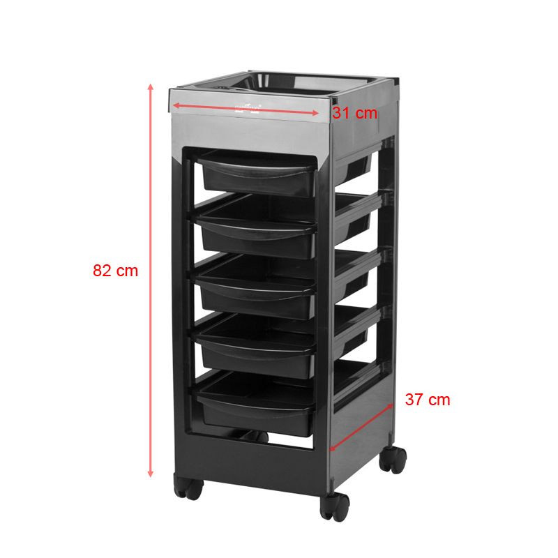 Gabbiano hairdressing trolley 048A black