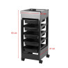 Gabbiano hairdressing trolley 048A black