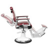Gabbiano barber armchair moto style burgundy