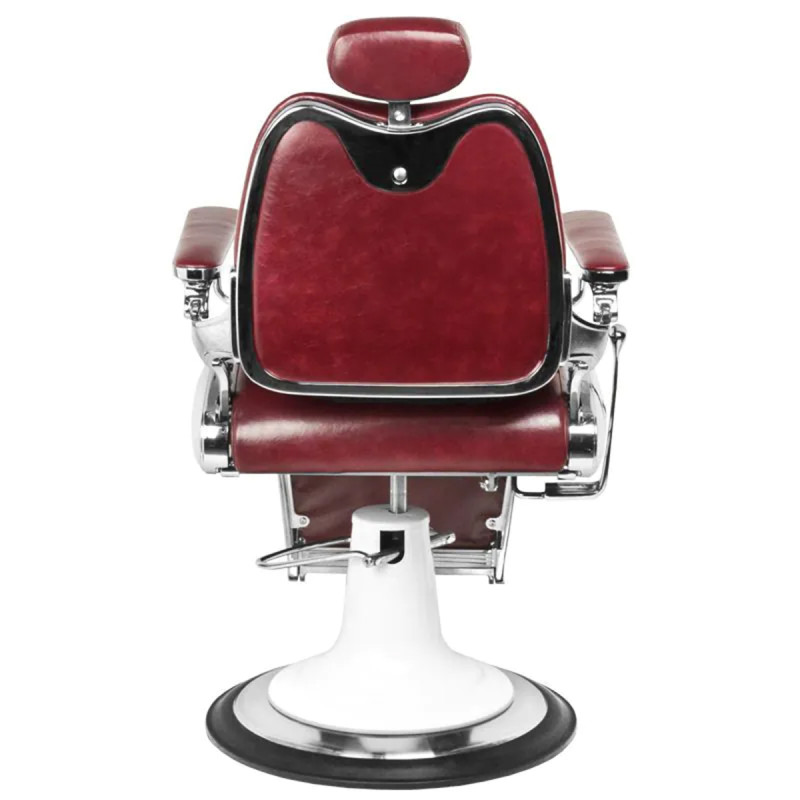 Gabbiano barber armchair moto style burgundy