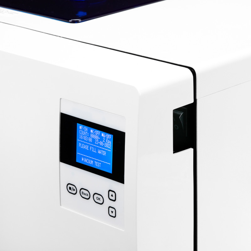 Lafomed autoclave premium line lfss08aa lcd with 8l class b medical printer