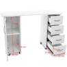 Desk 2027 bp white two cabinets