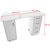 Desk 2027 bp white two cabinets