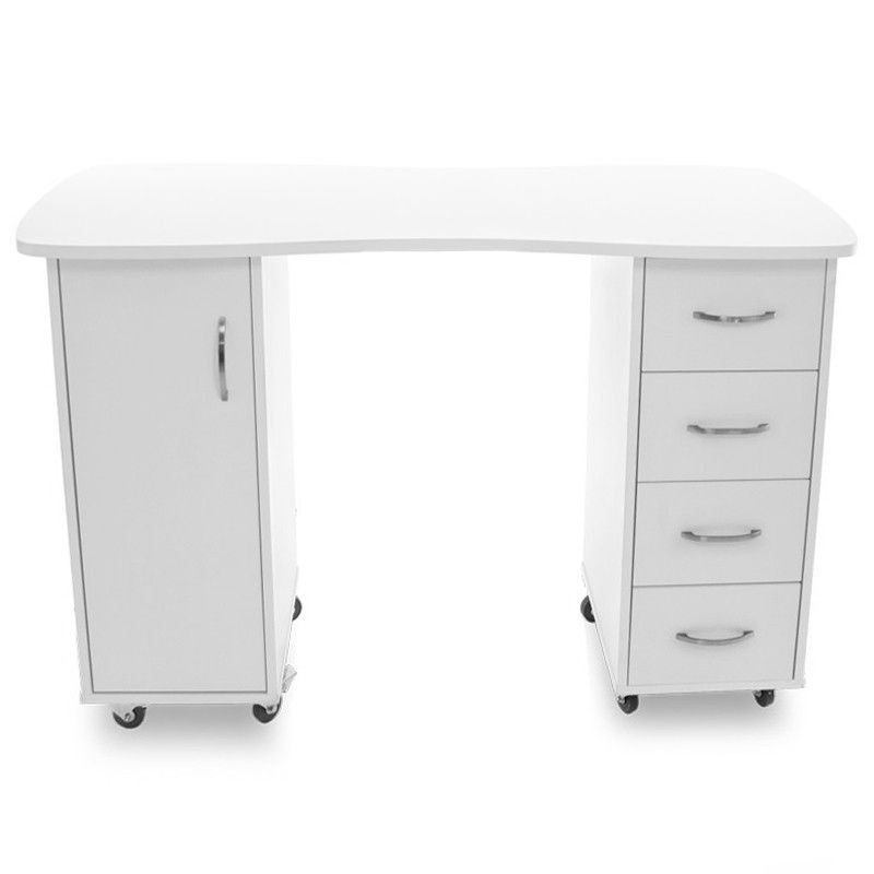 Desk 2027 bp white two cabinets