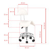 Cosmetic stool 6001 white