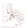 Basic 202 cosmetic chair with trays white
