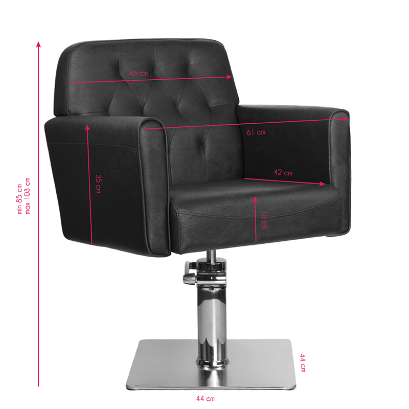 Gabbiano hamburg brown hairdressing chair