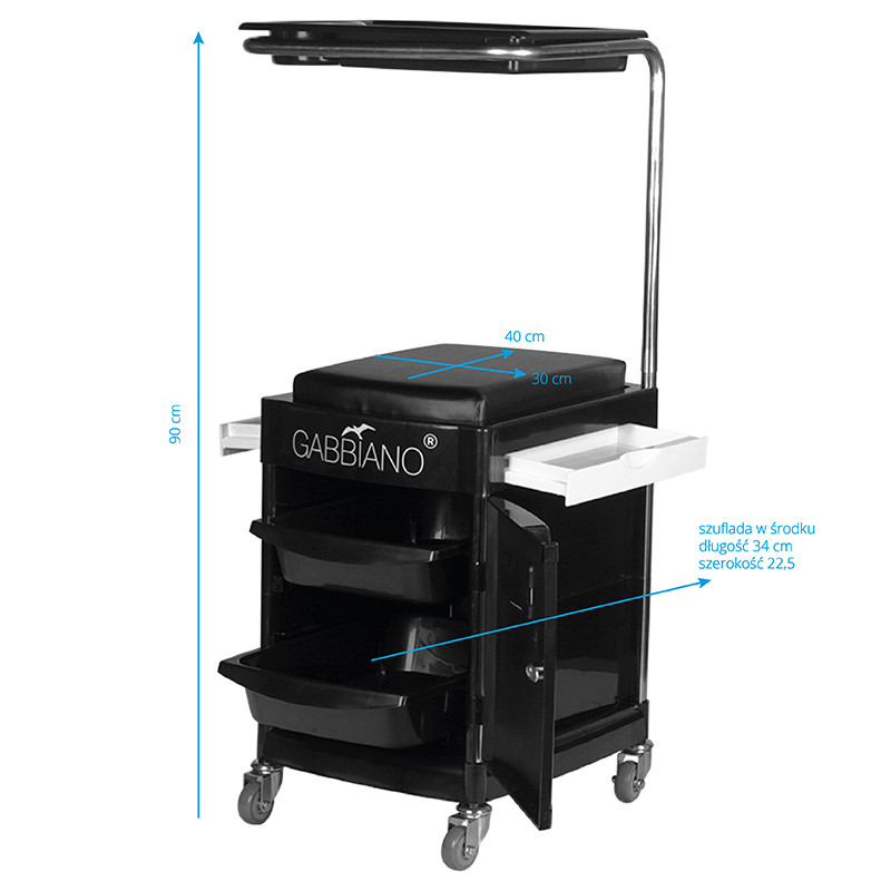 Helper - 23 plus black pedicure stool