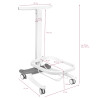 Comfort pedicure tray on wheels with lift function