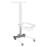 Comfort pedicure tray on wheels with lift function