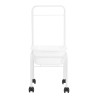 White pedicure tray on wheels