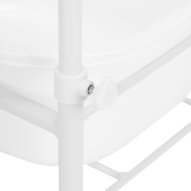 White pedicure tray on wheels