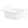 White pedicure tray on wheels