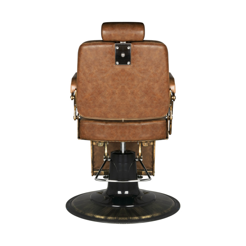 Gabbiano barber chair boss old leather light brown