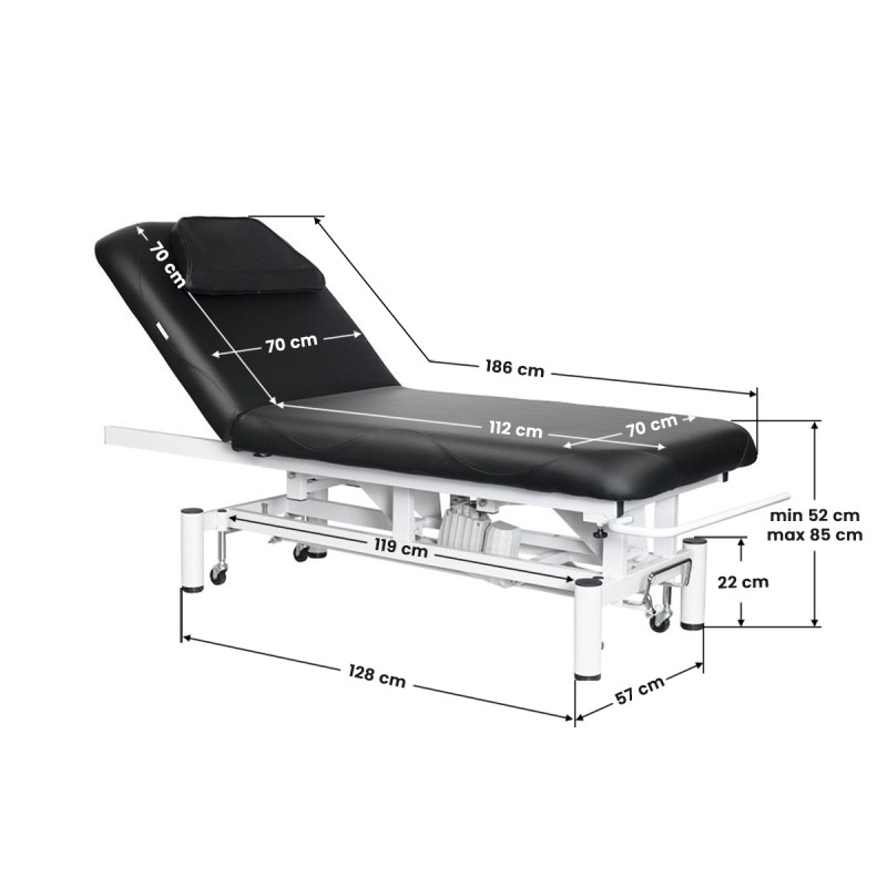 Electric bed for massage azzurro 684 1 strong black