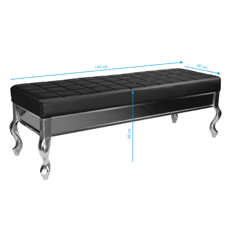 Gabbiano sofa for waiting room f011 black