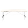 Folding massage table, aluminum comfort, 2-section cream