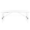 2-section aluminum folding massage table, comfort, white