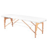 2-section folding massage table, wood comfort, white