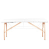 2-section folding massage table, wood comfort, white