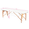 2-section folding massage table, wood comfort, white