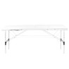 3-section aluminum comfort massage table, white