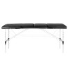 3-section black comfort massage table made of aluminum
