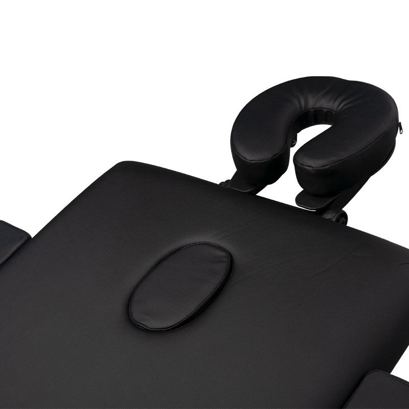 3-section black comfort massage table made of aluminum