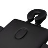 3-section black comfort massage table made of aluminum