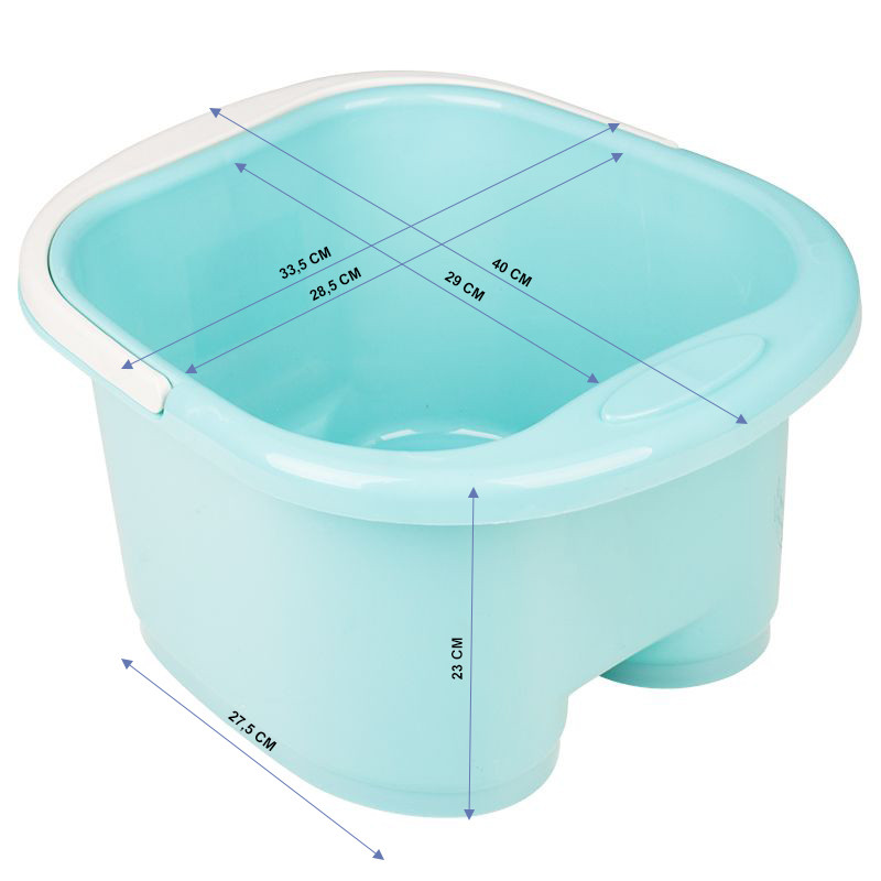 Pedicure bowl with blue lich rollers