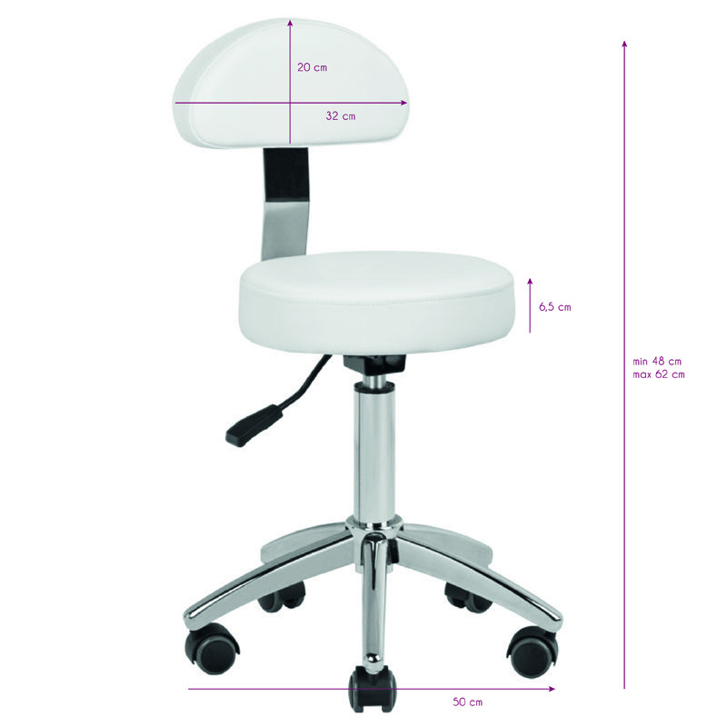 Cosmetic stool am-304 white