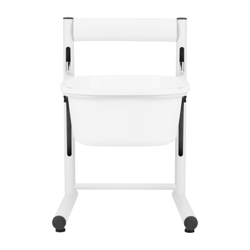 Height-adjustable pedicure tray, white