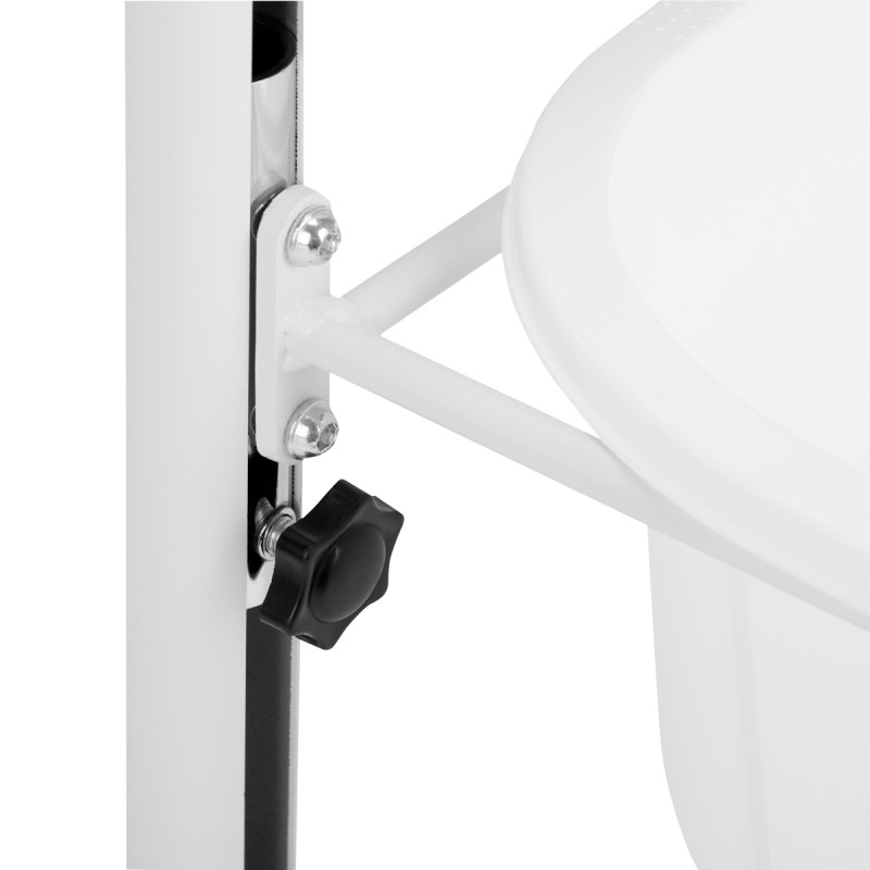 Height-adjustable pedicure tray, white